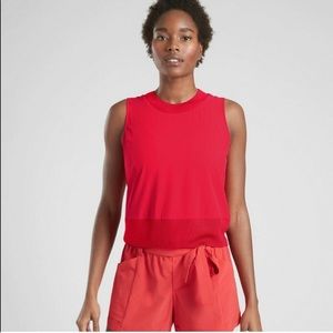Athleta red sweater tank